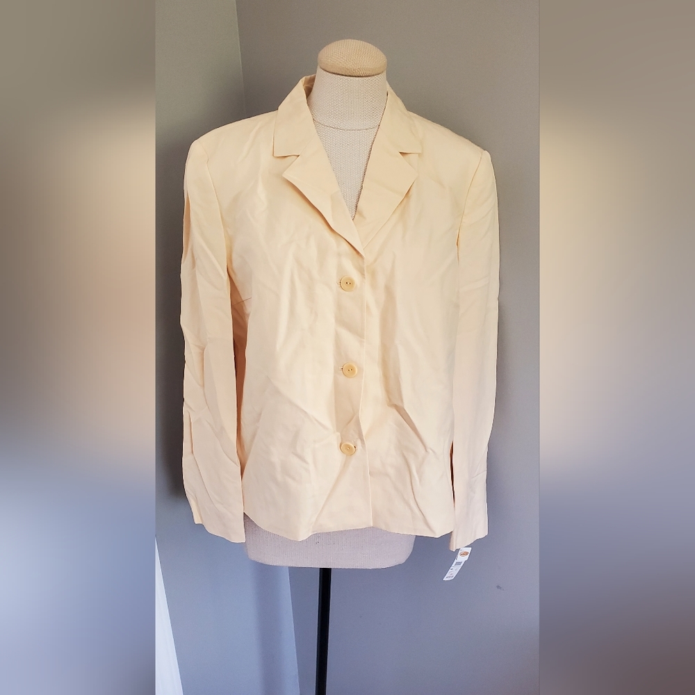 Talbots Cream Single-Breasted Women's Blazer